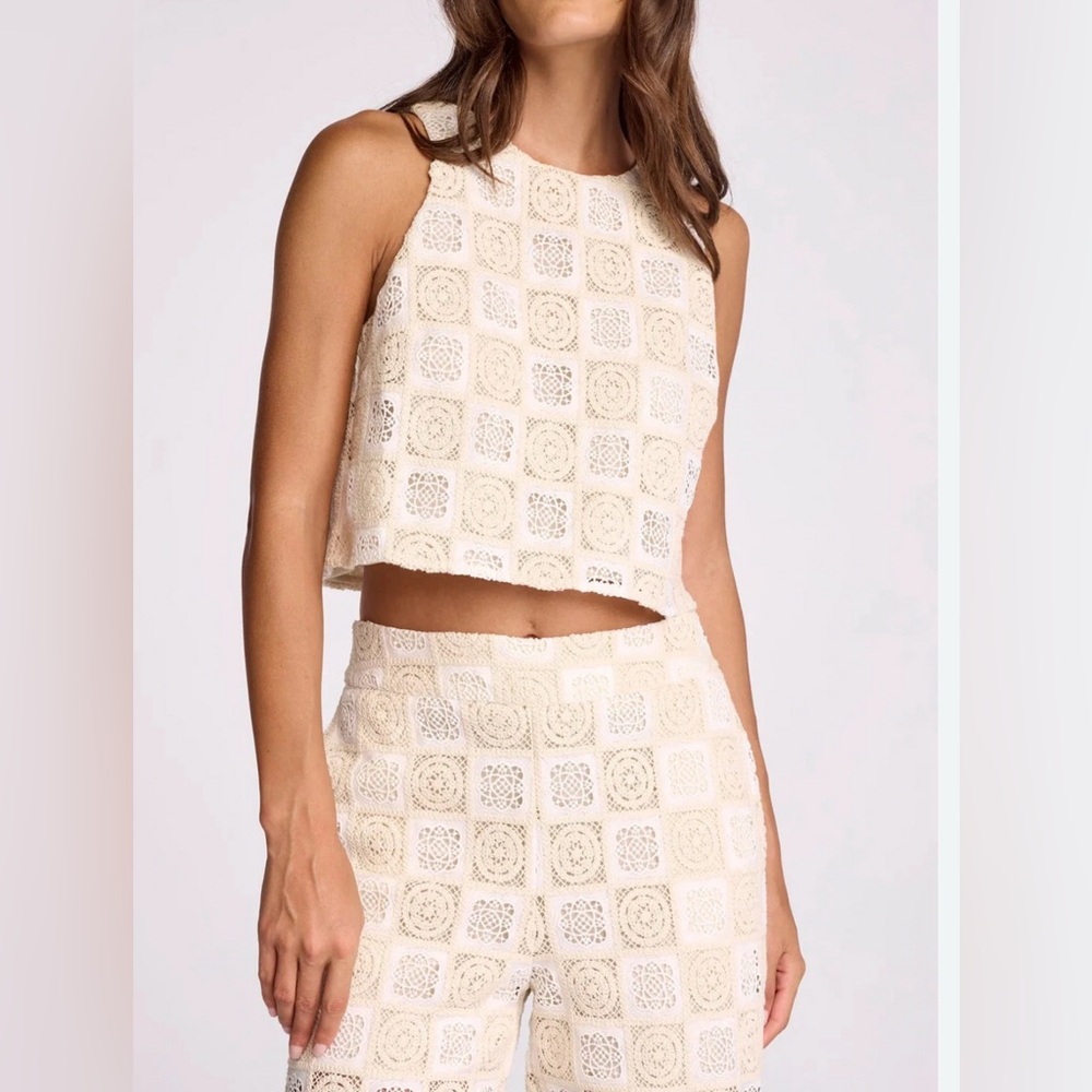 Sundays, Garcia , nwt, Cream Crochet Matching Set, Size XS | 1992 - Picture 2 of 8